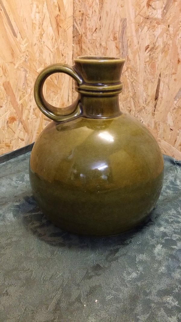 Grüne Vase oder Krug aus Keramik